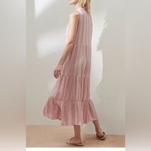 Banana Republic Sleeveless Striped Gauze Maxi Dress